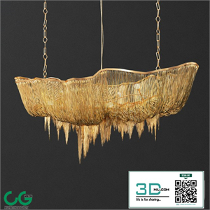 Terzani Atlantis Gold Chandelier